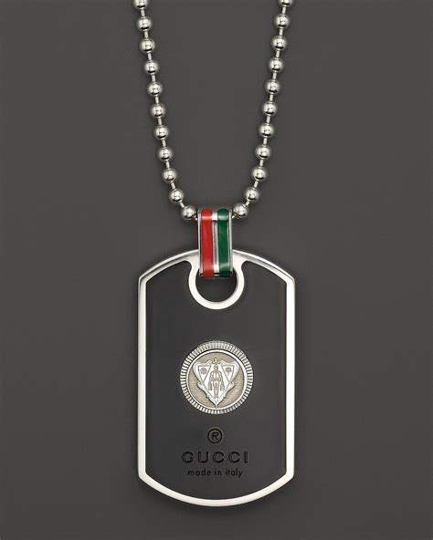 gucci dog tag gold|Gucci dog tag necklace men's.